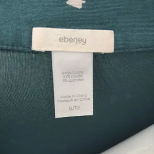 Eberjey Green Christmas tree pajama top XL thumbnail 4