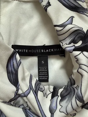White House Black Market blue floral top sz S thumbnail 4