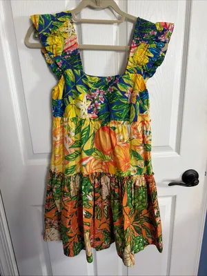 Farm Rio Caipirinha Mini Dress 100% Cotton Size XS thumbnail 4
