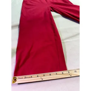 Zenana Signature Red High Rise Flare Leggings Size M (E34) thumbnail 3