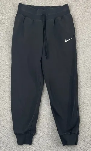 Nike High-Waisted Phoenix Joggers Women M Black Sportswear Lounge Sweatpants thumbnail 1
