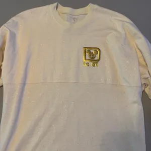 Disney Spirit Jersey 50th Anniversary Castle Top Cream Gold Women XS thumbnail 2