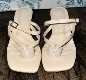 Elegant Cream Sandals Size 7 thumbnail 1