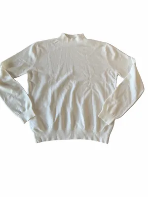 Women's Off White Soft Mock Neck Long Sleeve Sweater Size XL #260869 thumbnail 4