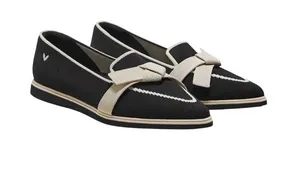 Vivaia ValentinaFlats Size US 10 Water Resistant Black & Ivory thumbnail 1