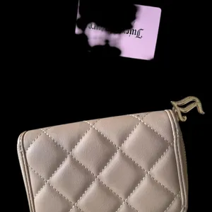 NWOT Juicy Couture Quilted Wallet with Gold Accents pecan beige zippy 6x4 thumbnail 6