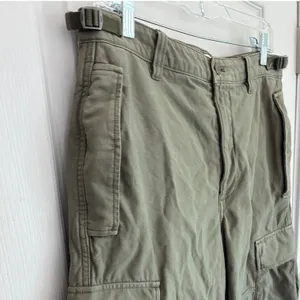 Aritzia TNA Surplus Cargo Pants Olive Green Wide Leg High Rise Women 10‎ 109819 thumbnail 5