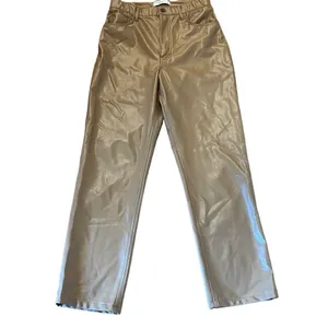 Abercrombie & Fitch 90’s ultra high rise faux leather tan pant 30 thumbnail 2