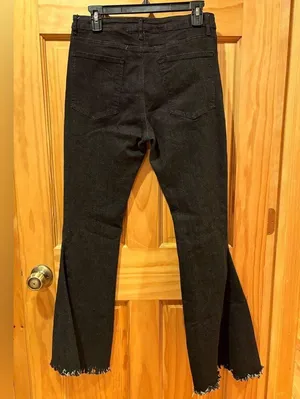 Altar’d State Flare Bell Bottom Raw Hem Jeans - Size L like new thumbnail 2
