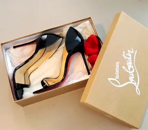 New Christian Louboutin Black Patent Leather Toboggan thumbnail 1
