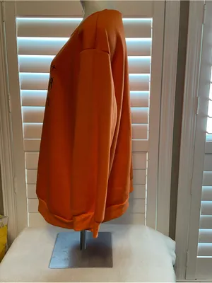 SHEIN Orange 'Coffee + Baggy Sweater Kinda Day' Crewneck Sweatshirt thumbnail 5