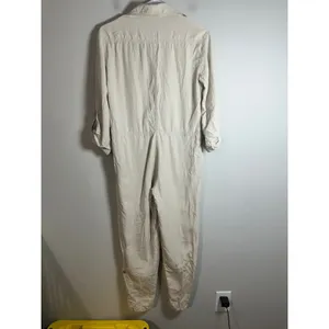 Banana Republic Women Beige‎ Utility Safari Boiler Suit Jumpsuit Roll Tab Sleeve thumbnail 10