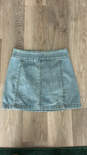 Free People Skirt Mini Denim thumbnail 3