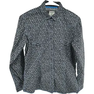 Panhandle Rough Stock Bluse Cape Coral Button Down Pearl Snap Geometric Blue S thumbnail 2