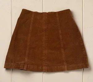 Forever 21 Brown‎ Corduroy Back-Zip Mini Skirt Small thumbnail 1