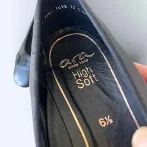 Ara Gallant High Soft Black Leather Pumps Low Heel Comfort Shoes Women’s 6.5 thumbnail 6