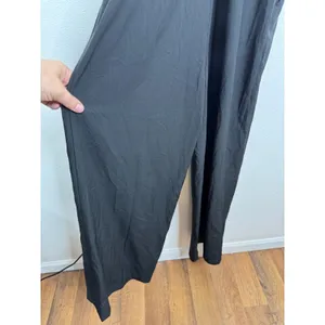 Halara Black Wide Leg V-Neck Spaghetti Strap‎ Jumpsuit with Pockets XS New thumbnail 5