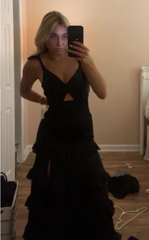 Altar'd State black maxi Dress thumbnail 6