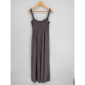 Rustic Rack Wide Leg Jumpsuit Womens Large Gray Smocked Boho Slouchy Lounge‎ thumbnail 9