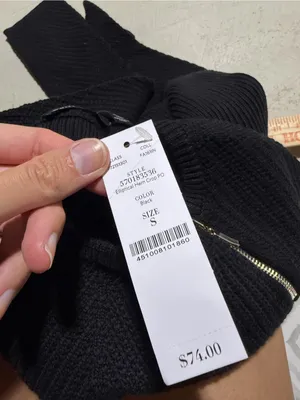 White House black market NWT Black Knit Zip-Accent Women's Sweater SMALL MSRP$74 thumbnail 9