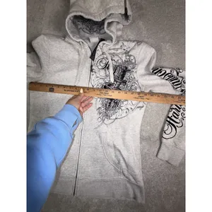 harley davidson zip up hoodie womens heart daggar L Script Split Zip Hood thumbnail 12