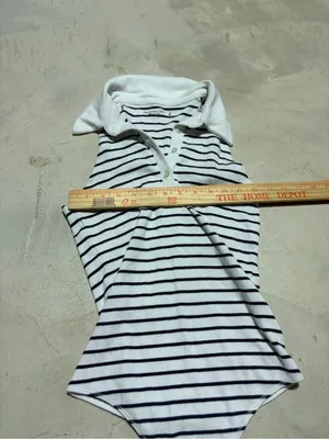 Abercrombie & Fitch Striped Polo-Style Bodysuit medium thumbnail 5