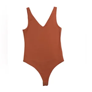 Abercrombie & Fitch V Neck Bodysuit Soft A&F collection size Small thumbnail 3