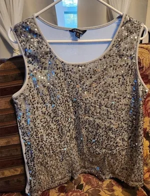 Sequin gray camisole Silver Size undefined thumbnail 1