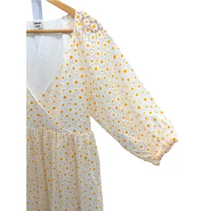 Sunday Best Aritzia Bonita Daisy Dress Medium Coquette Cottagecore Sheer Sleeve thumbnail 3