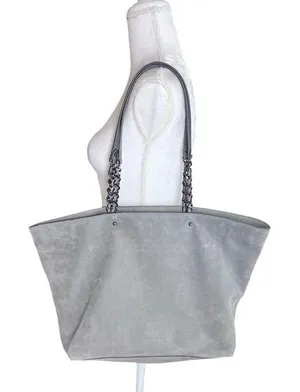 Rebecca Minkoff Chain-Trim Grey Suede‎ Large Tote Bag thumbnail 1