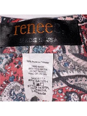Vintage Renee C. Y2K Paisley High Neck Swing Tank Top Large Made in USA thumbnail 7