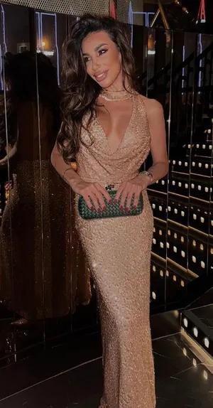 Zara sparkling Gold Sequin Halter Maxi formal Dress holiday evening party thumbnail 4