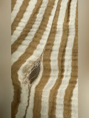 LAKE Wide Leg Striped Linen-Blend Pants — Beige & White thumbnail 7