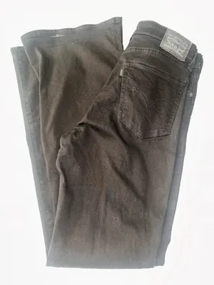 Levi's Black Wide Leg Flare Jeans thumbnail 1
