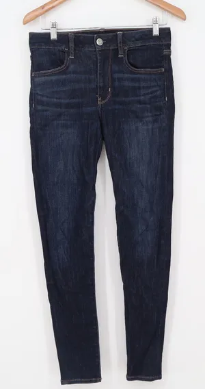 American Eagle Jeans Womens 6 Super Super Stretch X Dark Blue Skinny Excellent thumbnail 1