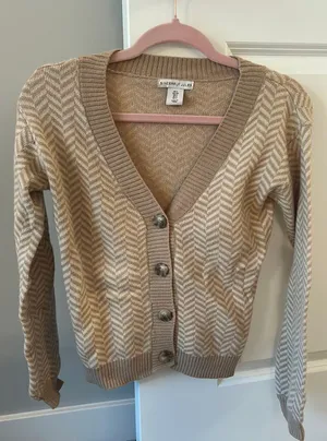Sincerely Jules Button Cardigan Beige thumbnail 1