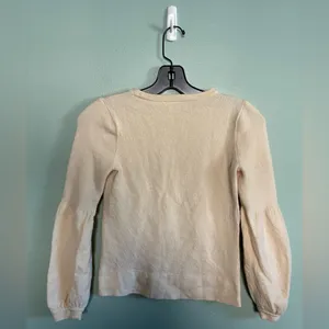 Club Monaco Cream White Long Sleeve Balloon Sweater Top Sz XS thumbnail 4