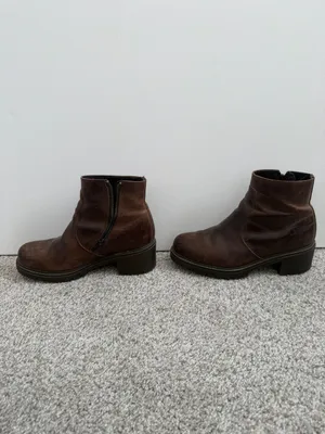 Havana Joe Women's Brown Leather Ankle Boots with Zip Closure and Block Heel, Si thumbnail 6