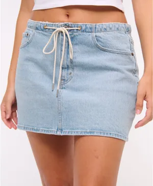 Abercrombie Curve Love Mid Rise Denim Mini Skirt 27 thumbnail 1