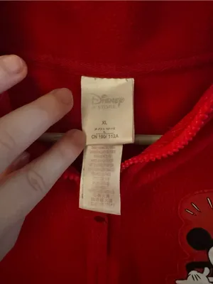 Disney Red Fleece Half-Zip Pullover with Mickey Graphic thumbnail 4