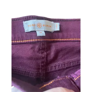 Tory‎ Burch dark plum super skinny mid rise jean size 26 thumbnail 3