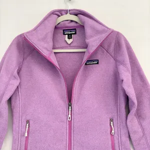 Patagonia Fleece Womens Purple Tech‎ Jacket Full Zip Outdoors Activewear XS thumbnail 5