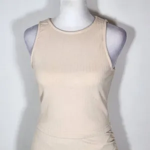 Pretty Garden Chic Cream Ribbed Knit Matching Set NWT Size Small thumbnail 2