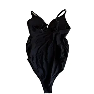 CupShe NEW Women's Maternity Black Ruched V-Neck One Piece Swimsuit Size M thumbnail 2