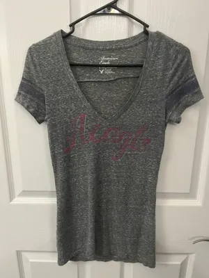 American Eagle Outfitters Size XS Grey Shirt thumbnail 1