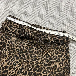 Express Leopard Print Paperbag Waist Shorts - Brown/Black thumbnail 5