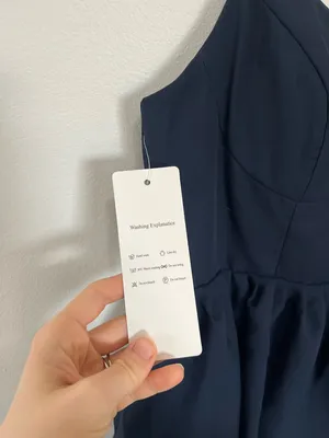 NWT Navy Blue Sleeveless Ruffle Bridesmaid Dress- Size 10 thumbnail 5