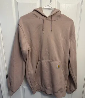 Carhartt Loose Fit Dusty Pink Hoodie Heavyweight Fleece Pullover thumbnail 1
