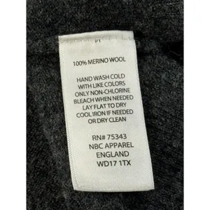 Ellen‎ Tracy Extra Fine Merino Wool Buckle Front Cardigan Gray Small thumbnail 9