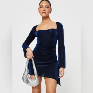 Princess Polly Donelli Long Sleeve Mini Dress in Navy Size 6 New with tags thumbnail 4